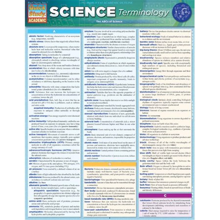 BARCHARTS Science Terminology Quickstudy Easel 9781423221630